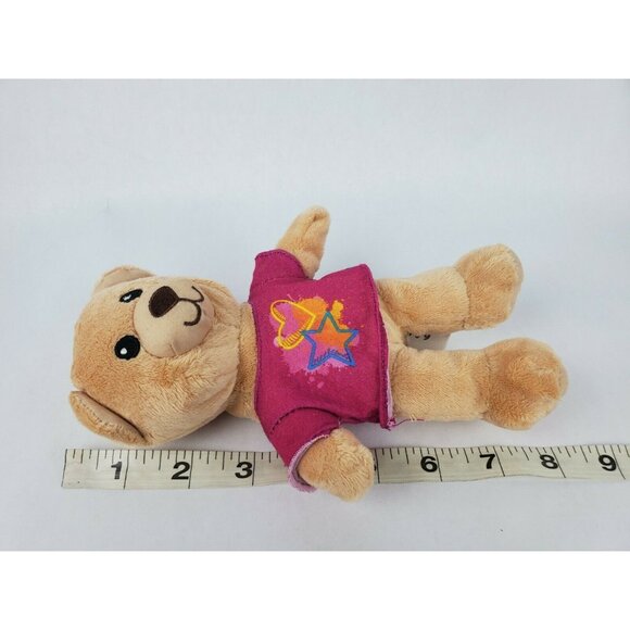 Build a Bear Plush Teddy Star Heart Shirt Tan Stuffed Animal Spin Master BAB - Picture 6 of 6
